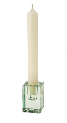 1-0828 Luca Glass Candle Holder L, Green