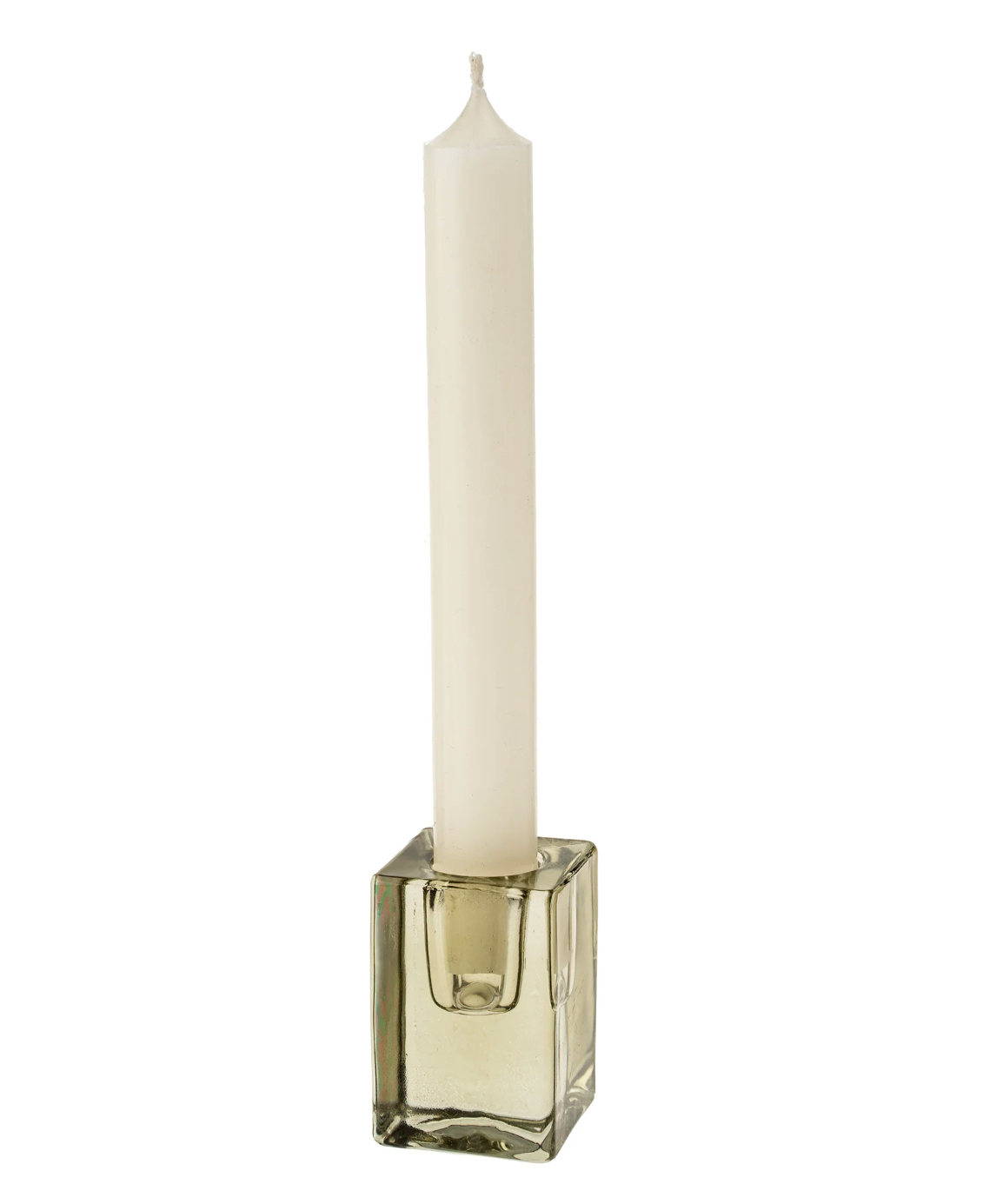 1-0826 Luca Glass Candle Holder L, Moss