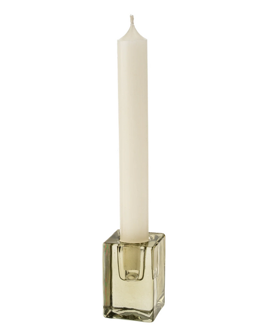 1-0826 Luca Glass Candle Holder L, Moss