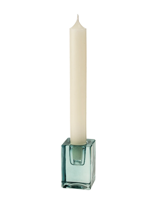 1-0830 Luca Glass Candle Holder L, Blue