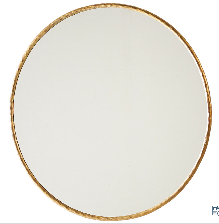 40-190AG Metal Edge Round Mirror