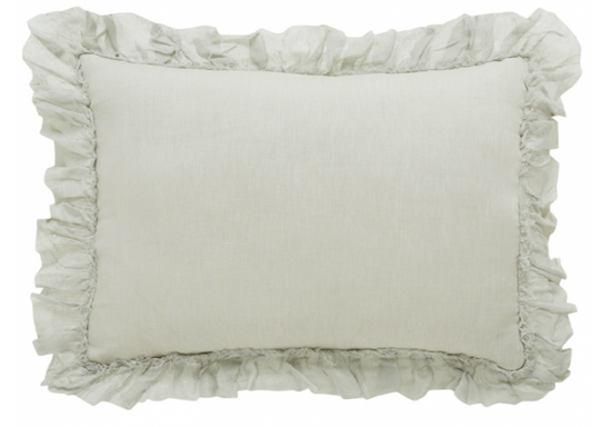 Belgian-SS-Natural Linen Ruffle Standard sham