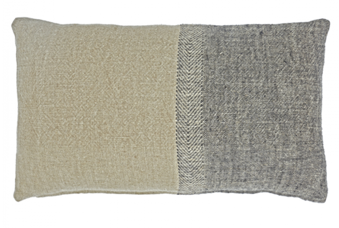 C1423 Myra Natural Black Yarn Dyed Linen