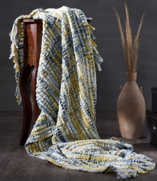 TH111 Chunky Tie Dye Weave Throw