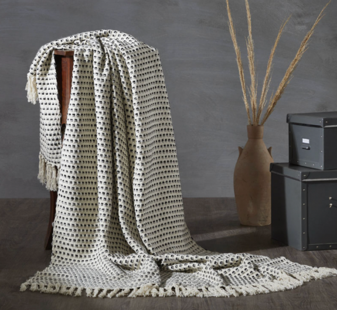 TH126 Kennedy Woven Striped Throw Blanket