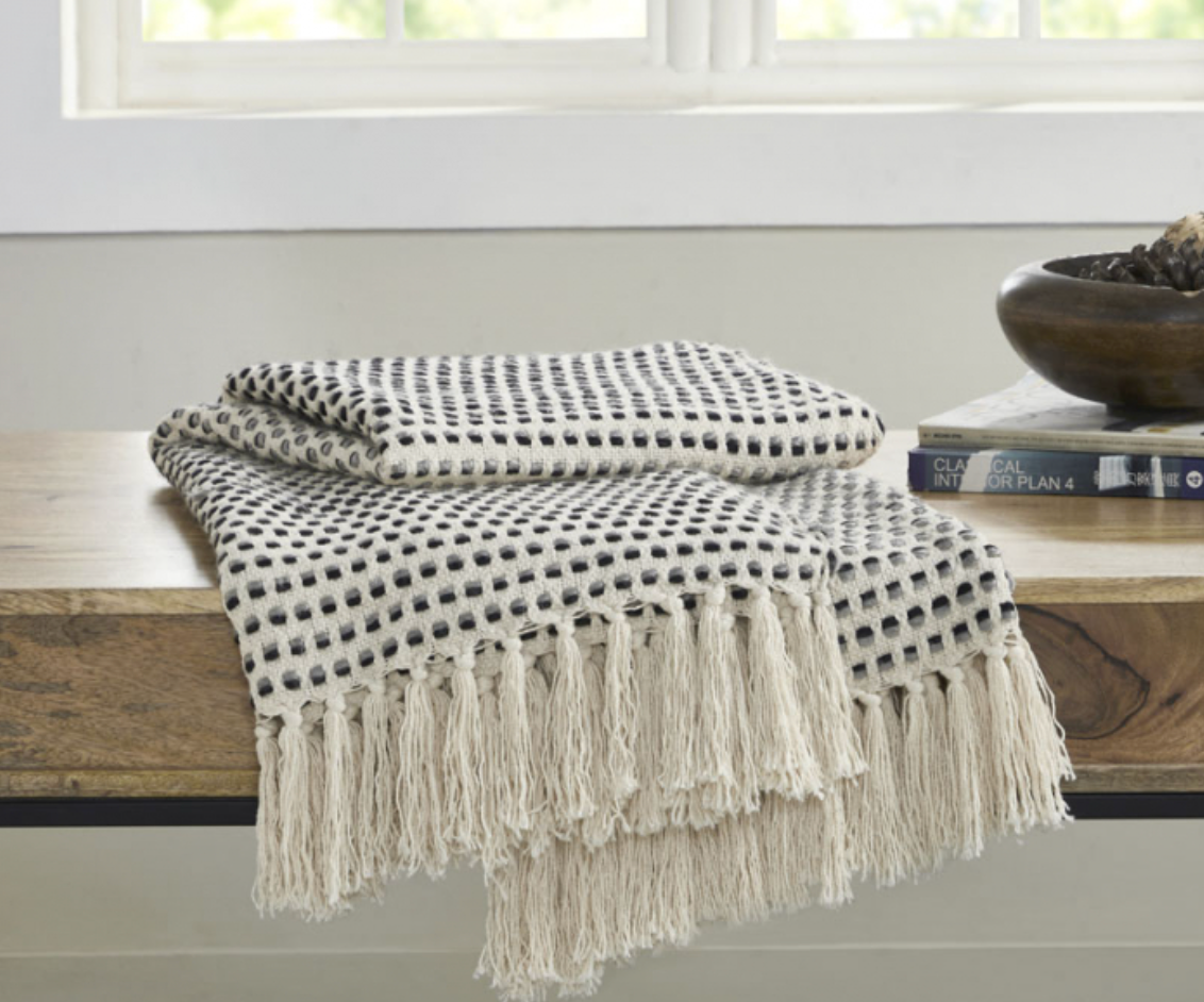 TH126 Kennedy Woven Striped Throw Blanket