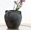 PDCP65 Charcoal 4 Handle Vase