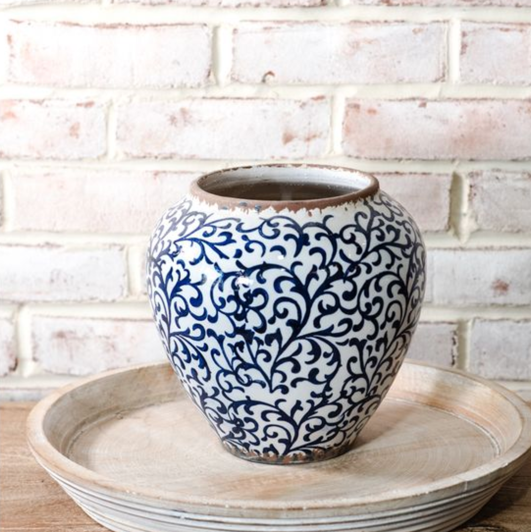 PDRK05 Blue Damsk Vase