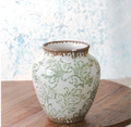 PDRK02 Green Heirloom Plum Vase
