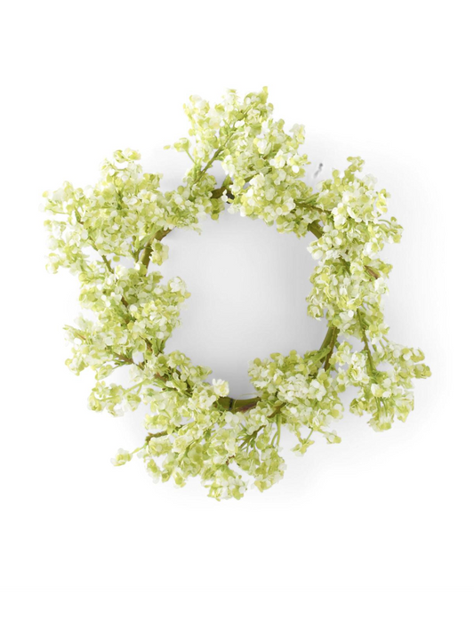 15248C-CR 13" Cream Wild Blossom Candle Ring