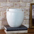 PDBC15 10" White Double Ear VAse