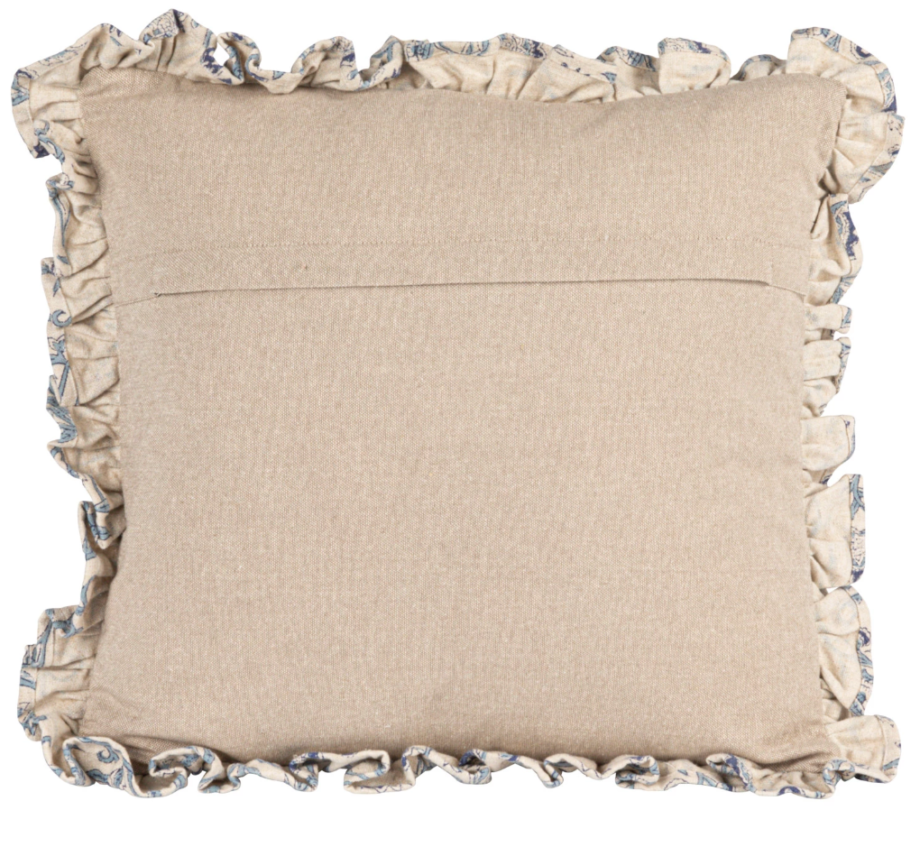 DF9461 18" Square Cotton Blend Block Prink Pillow