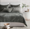 BEDQ524Q Bari Sage  Velvet Queen Quilt No Shams