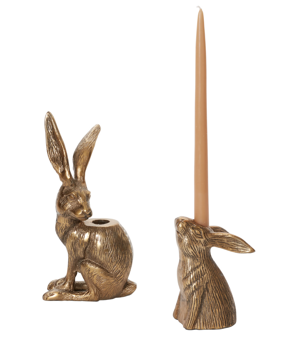 73442 Halcyon Hare Candleholder