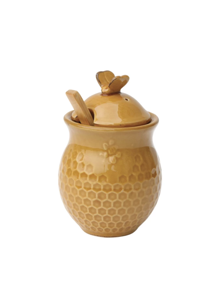 DA4848 Honey Jar w/ Wood Honey Dipper