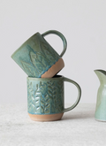 DF6781A Stoneware Mug w/ Reactive Glaze, 2 Styles