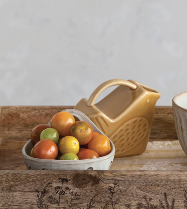 DF7936A Stoneware Bird Shaped Creamer, 3 Colors