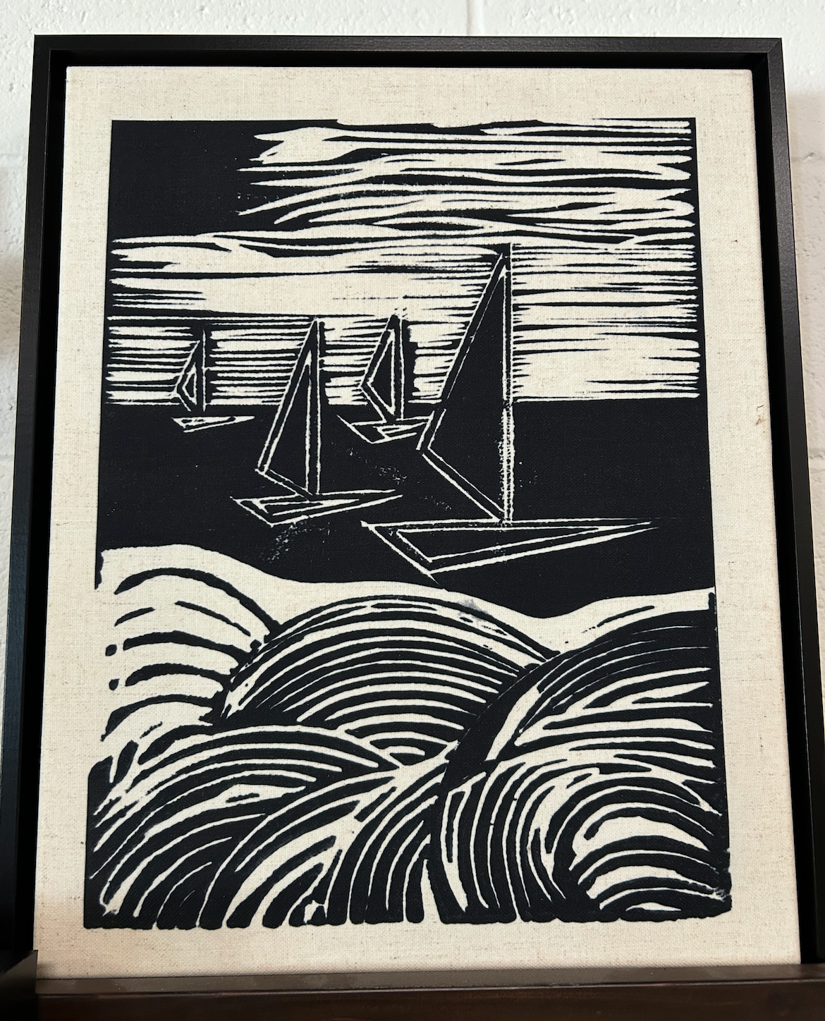 2642-16x20-K-FRBK Four Sailboats