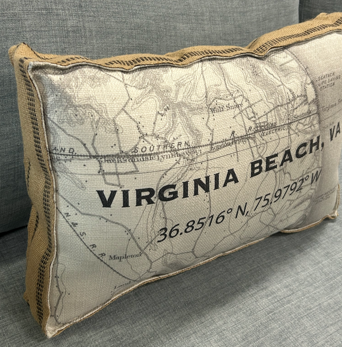 1409-23x15-D-JT GPS Pillow-Virginia Beach