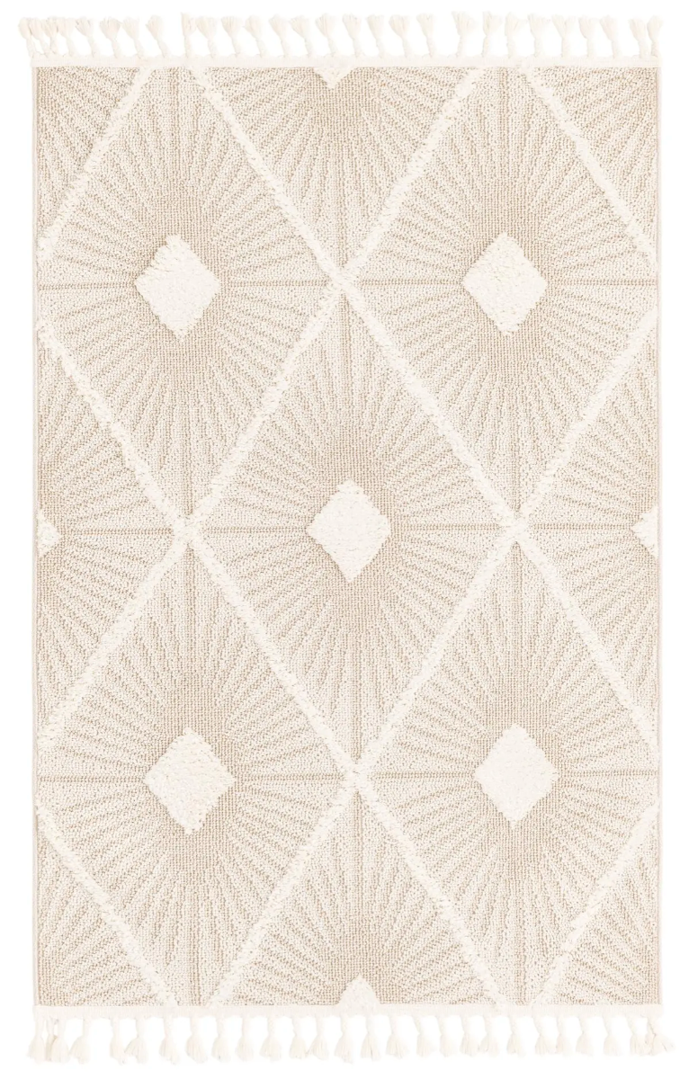 3188476 Ivory 2' x 3' 1 Boho Rectangle Rug