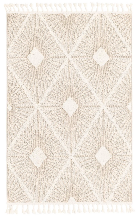 3188476 Ivory 2' x 3' 1 Boho Rectangle Rug