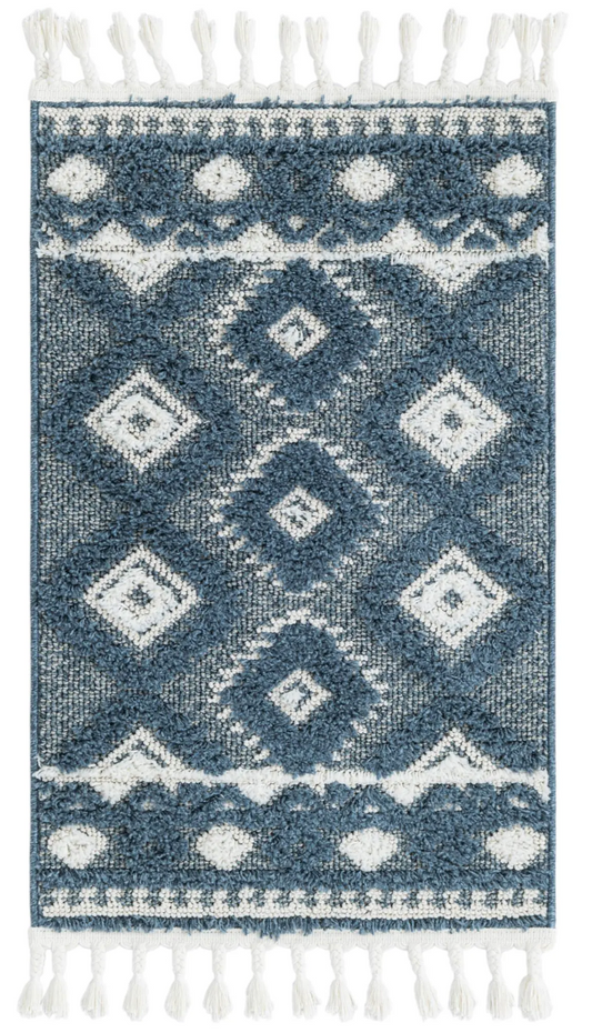 3188714 Blue 2' x 3' 1 Boho Rectangle Rug