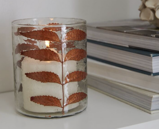 35165.60 Copper Leaves Votive