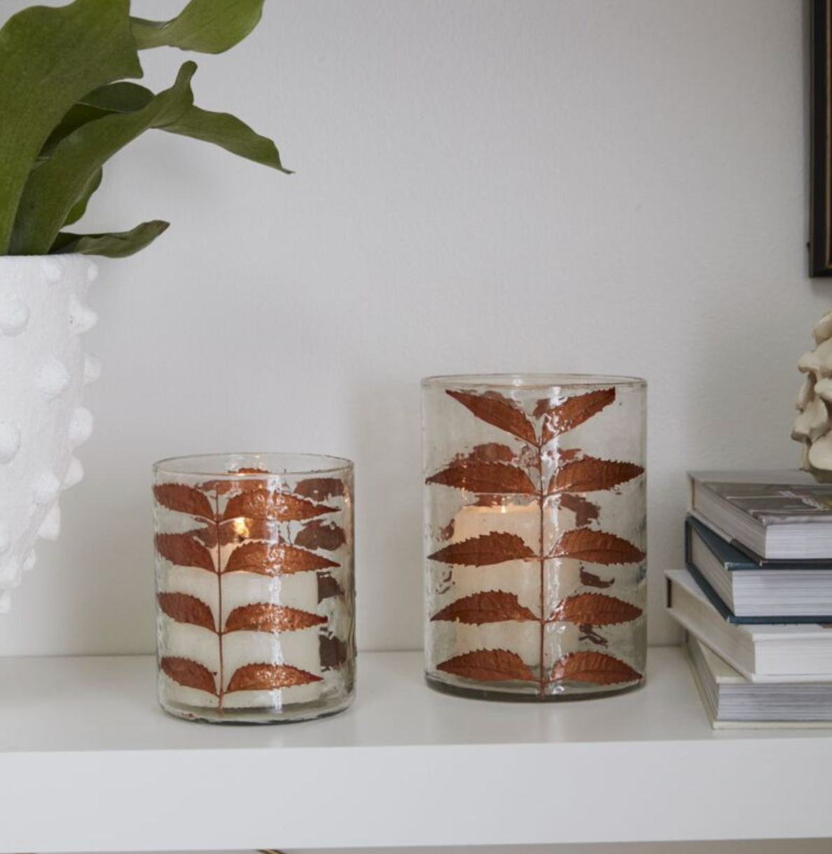 35166.60 Copper Leaves Votive