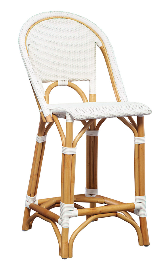 18-87 White Leroy Counter Stool