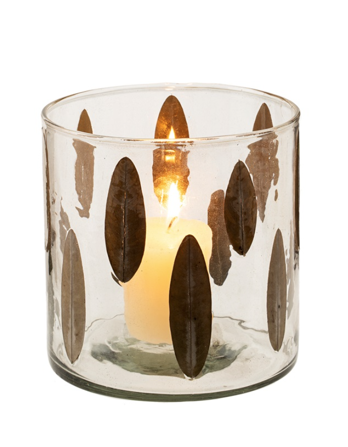1-1068 Pressed Leaf Votive, Large