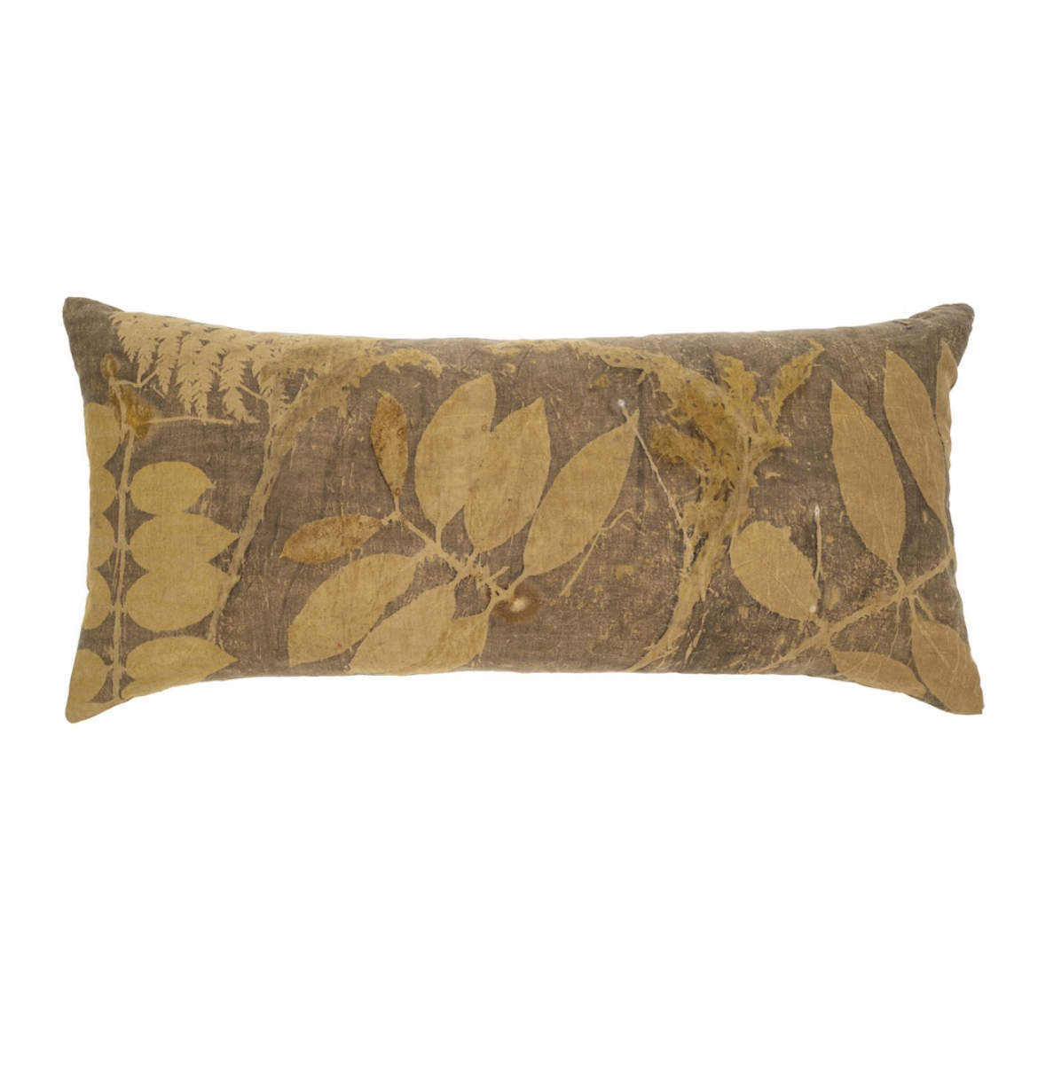 1-1718 14x31 Linen Eco Print Pillow, Earth