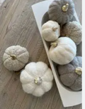 5-4005 Small Felt Pumpkin, Grey