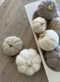 5-4003 Large Felt Pumpkin, Grey
