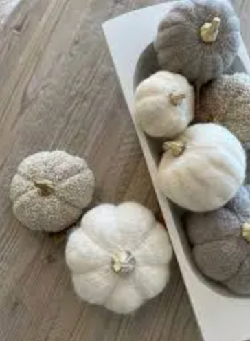 5-4003 Large Felt Pumpkin, Grey