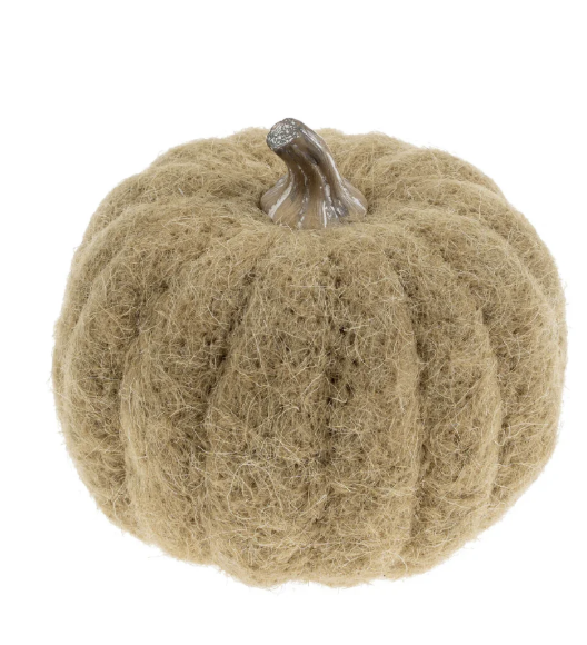 5-3489 Small Felt Pumpkin, Moss