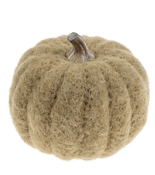 5-3487 Large Felt Pumpkin, Moss