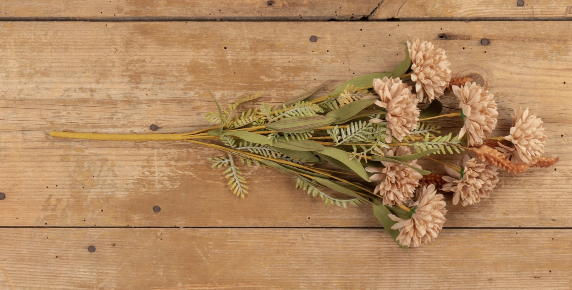 8807 21" Tan Dahlia & Heather Spray