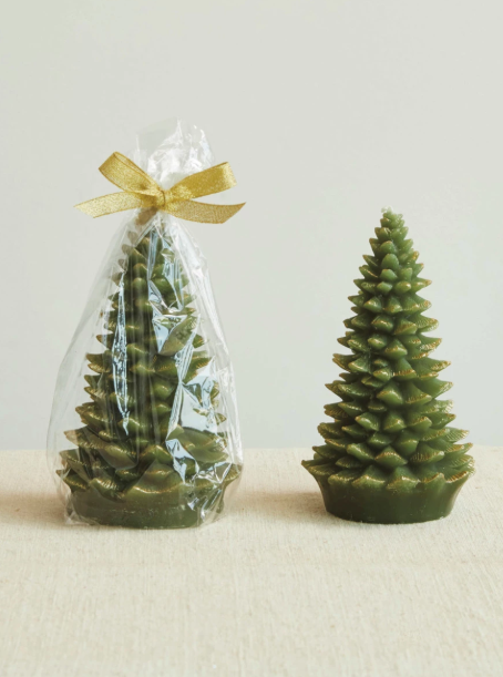 XS4591 7" Tree Shaped Candles, Evergreen