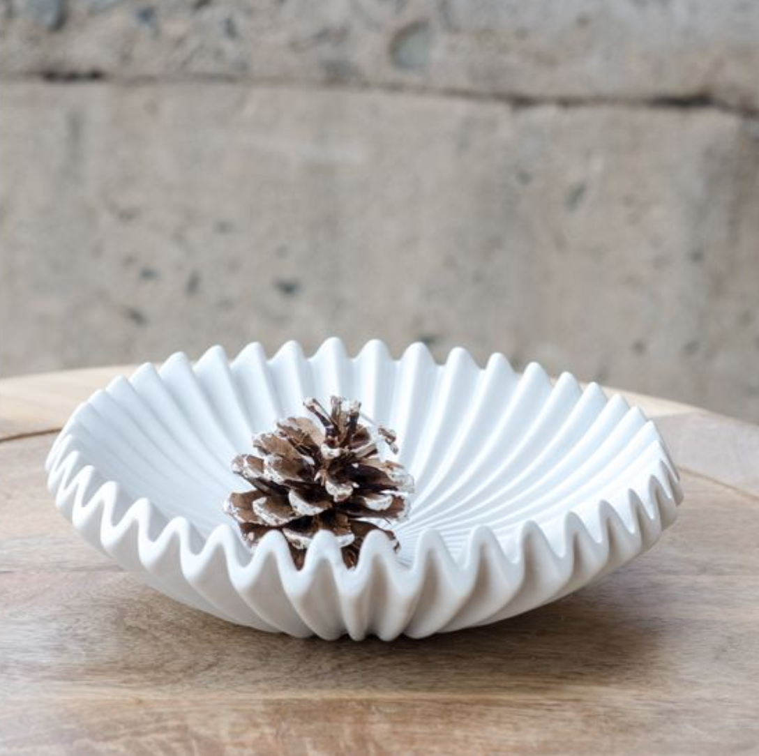 PDYL04 8.5" Matte White Deco Dish