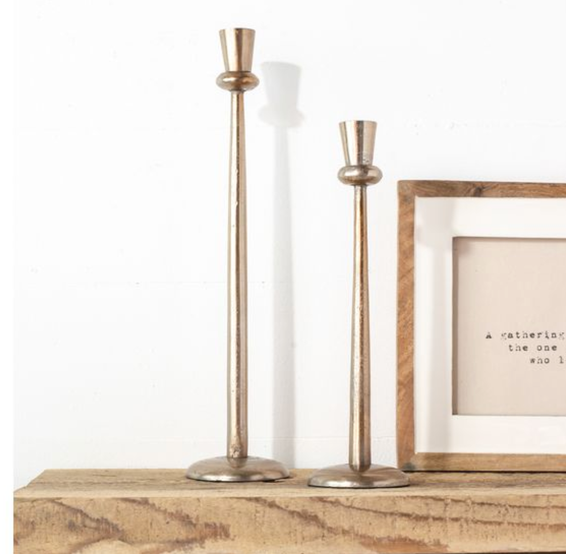PDTA04 Set of 2 Brass Candle Holders