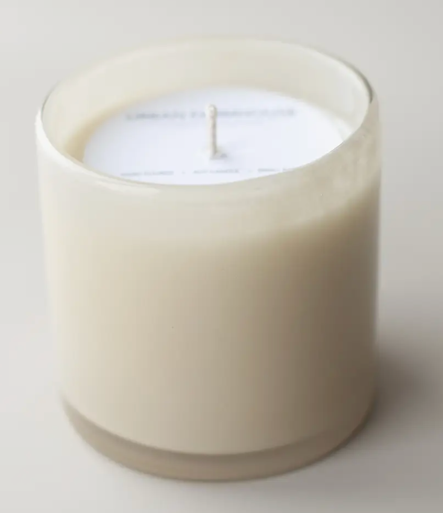 Cream Glass Candle Oasis