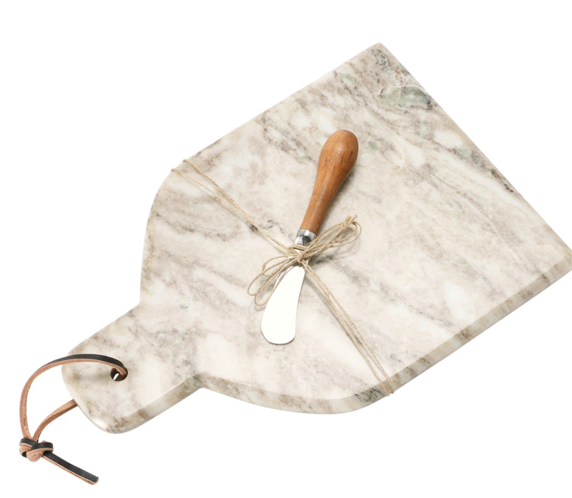 DF3955 Marble Cheese/Cutting Board w Knife