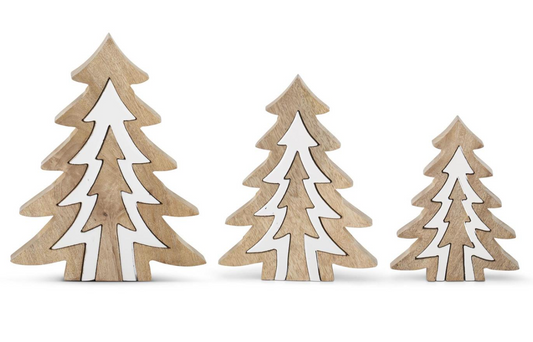 55431A-3 wood tress with white enameled center cutout