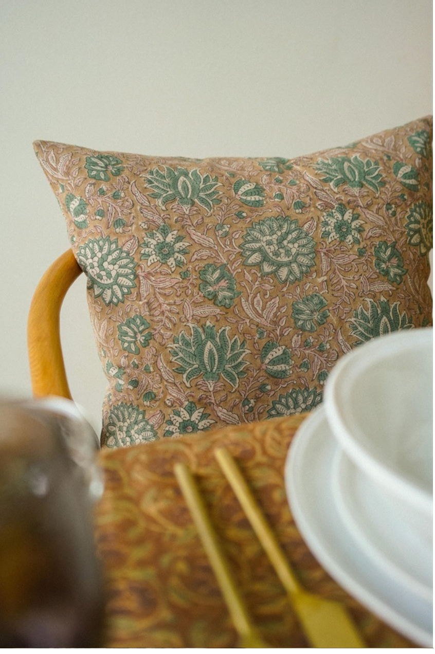 1-0244 20x20 Kavi Block print Pillow