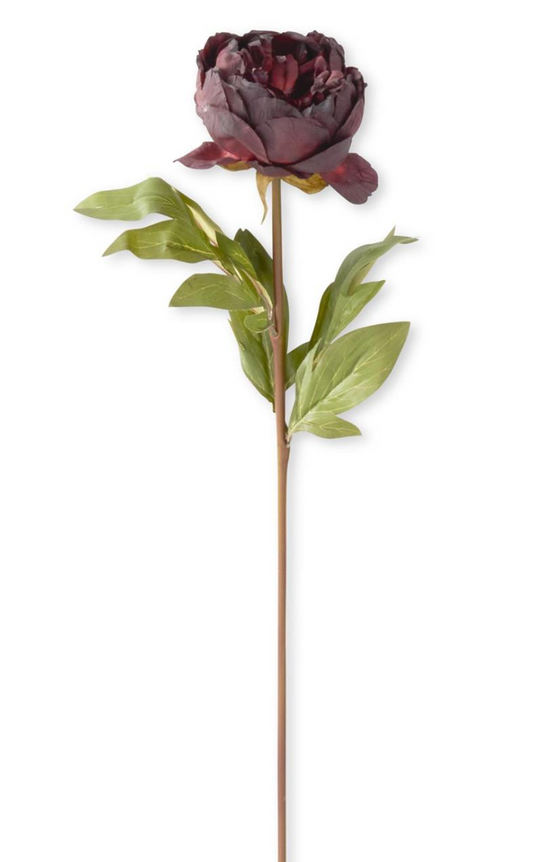 42415A-PU 24" Purple Faux Dried Peony Stem