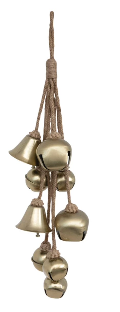 XM9868 Metal Bell cluster with Jute Rope