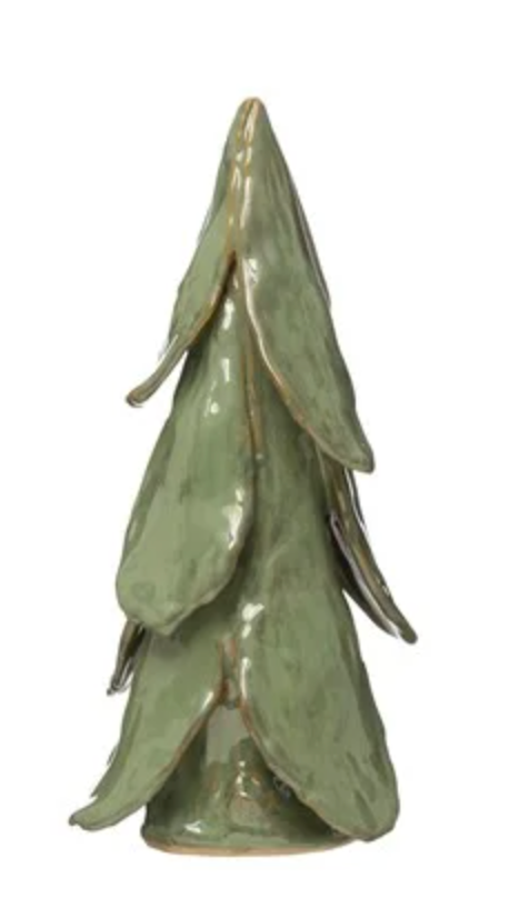 XS1427 Handmade Stoneware Tree, Mint