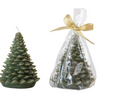 XS4585 Unscented Tree Shaped Candle, Evergreen