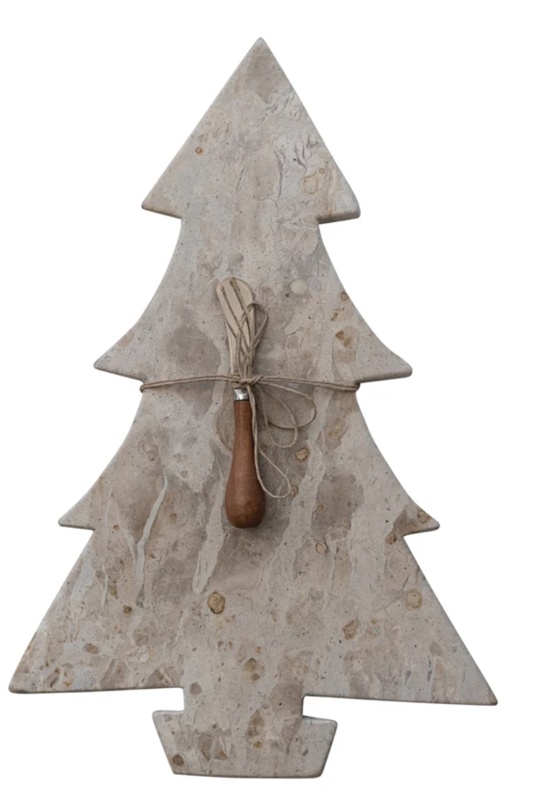 XS7844 Marble Tree Shaped Cutting board