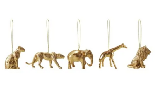 XS95540A Resin Animal Ornament Gold Finish-5 Styles